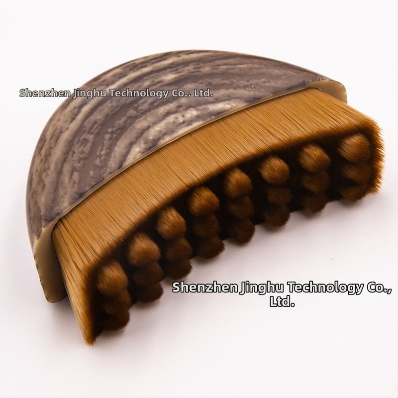 Четка за лице за лимфен контур, нейлон/изкуствени влакна, пластмасова дръжка, дължина на четината 2 см, обща дължина 8 см