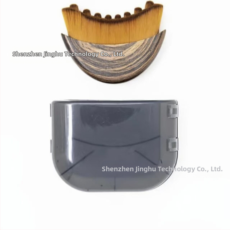 Limfātiskā sejas kontūra suka, neilona/ mākslīgās šķiedras sari, plastmasas rokturis, sari garums 2 cm, kopējais garums 8 cm