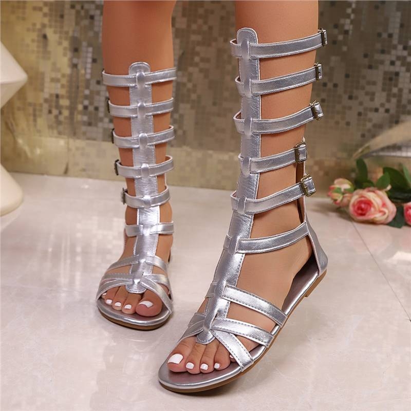 Gladiator sandale s TPU gornjim dijelom, gumom potplatom, okrugli vrh, visok gornji dio stopala, kopča