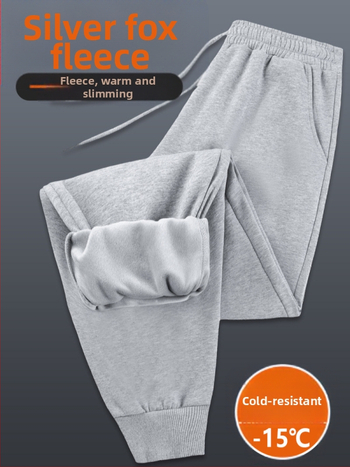 Ženske pamukaste hlače s visokim strukom, širokog kroja, flis unutrašnjosti, jesen 2024