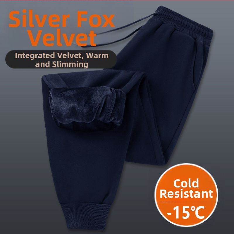 Ženske pamukaste hlače s visokim strukom, širokog kroja, flis unutrašnjosti, jesen 2024