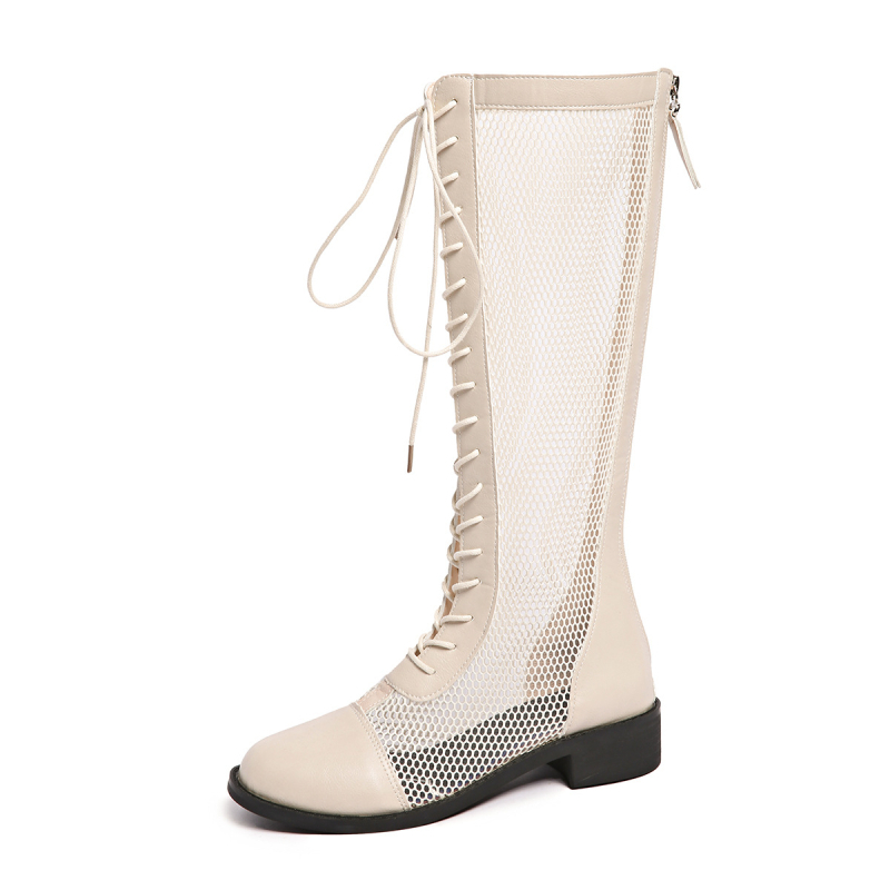 Sieviešu bruņinieku zābaki ar augstu kātu, aizmugurē rāvējslēdzējs, PU augšdaļa, gumijas zole