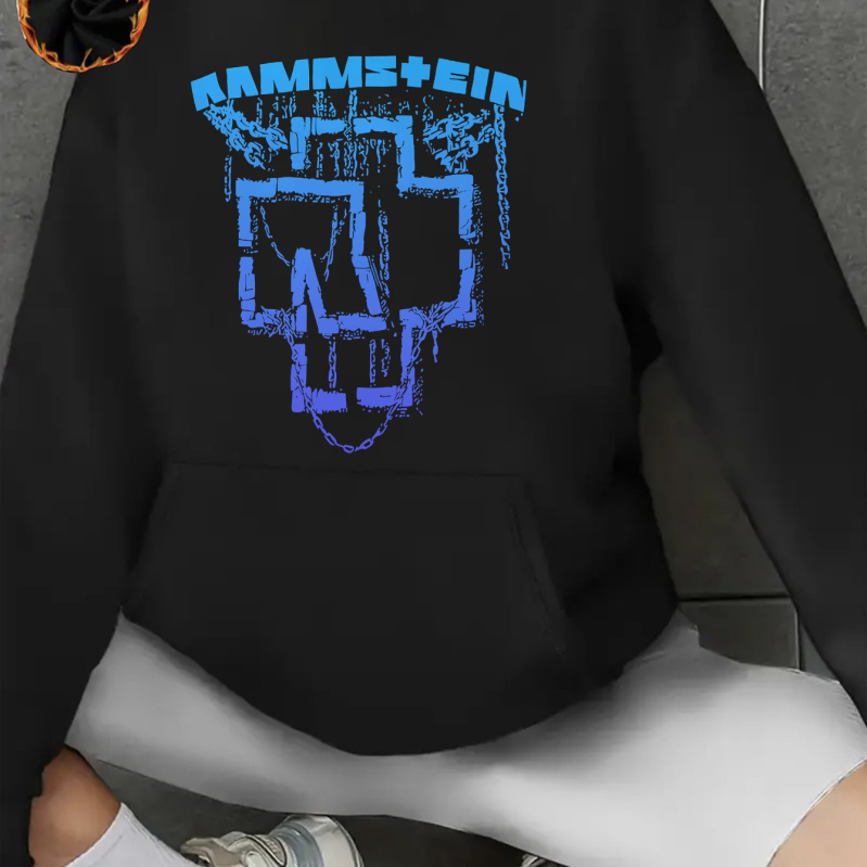 Moteriškas megztinis su gobtuvu — ilgos rankovės, apvali kaklo iškirptė, poliesteris, ruduo 2025