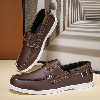 Unisex laivu kurpes - PU augšdaļa, Leather Toe Cap, Brogue Wing Pattern, Low Top