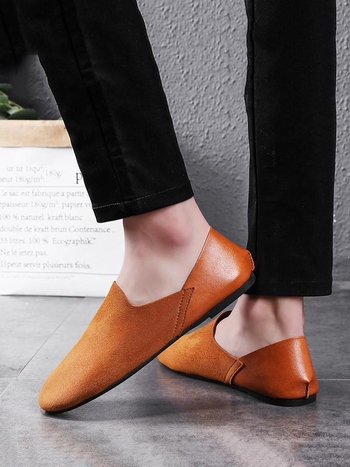 Vīriešu ikdienas loaferi ar džinsa augšpusi, smailains purns, augsts atvērums, vasara