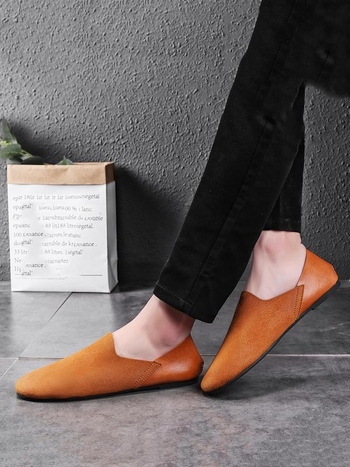 Vīriešu ikdienas loaferi ar džinsa augšpusi, smailains purns, augsts atvērums, vasara