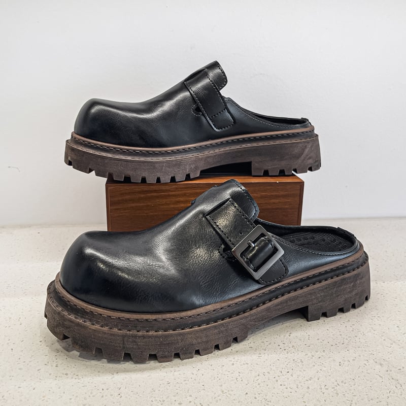 Vīriešu korķa čības ar EVA zoli, mākslīgās ādas augšdaļa, Slip-On, ikdienas stils (Ziema 2024)