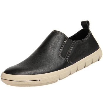 Vīriešu ikdienas slip-on kurpes, augšdaļa no pirmās kvalitātes liellādas ādas, apaļa purngala, gumijas zole, japāņu ārējais stils
