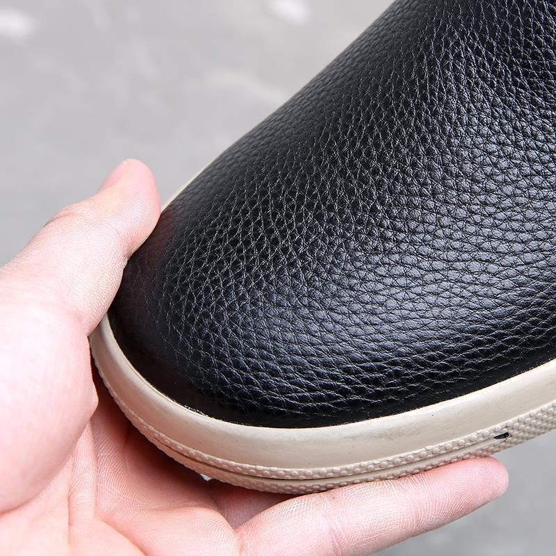 Vīriešu ikdienas slip-on kurpes, augšdaļa no pirmās kvalitātes liellādas ādas, apaļa purngala, gumijas zole, japāņu ārējais stils