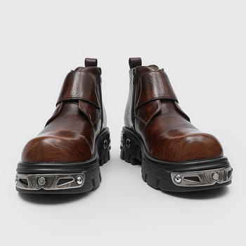 Vīriešu Martins kurpes ar biezu zoli, vasara 2025, britu stila motociklu-punk stilā īsas kurpes, modelis 561221, gumijas zole, priekšējā šņorēšana