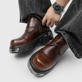 Vīriešu Martins kurpes ar biezu zoli, vasara 2025, britu stila motociklu-punk stilā īsas kurpes, modelis 561221, gumijas zole, priekšējā šņorēšana