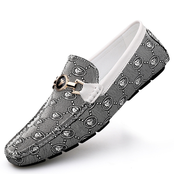 Vīriešu slip-on ikdienas apavi no augšējā slāņa liellopu ādas, gumijas zole, apaļš purngals, elpojoši un pretnoplīšanas īpašības, rudens sezonai