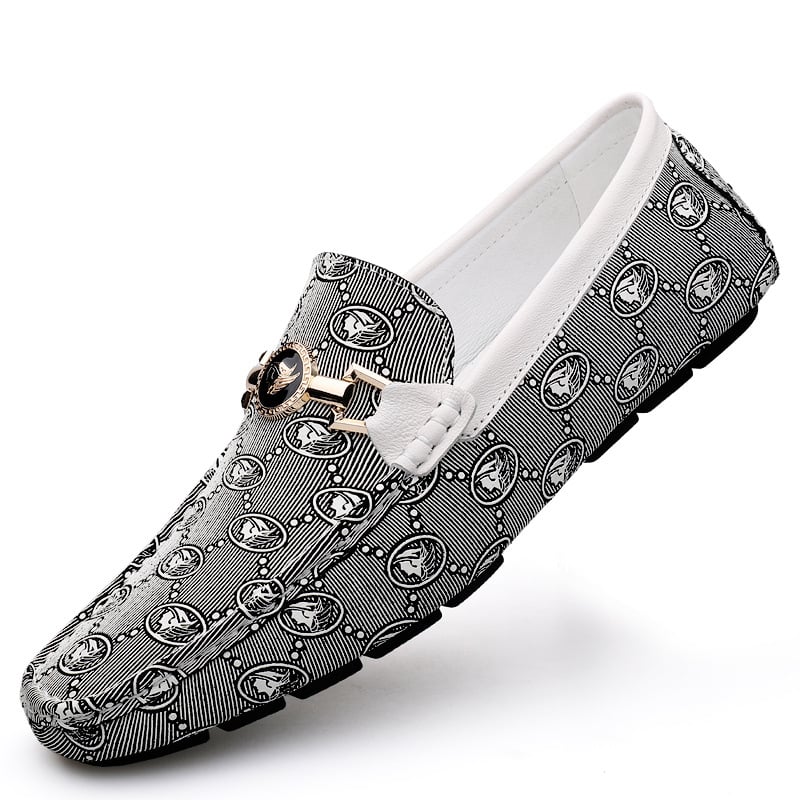 Vīriešu slip-on ikdienas apavi no augšējā slāņa liellopu ādas, gumijas zole, apaļš purngals, elpojoši un pretnoplīšanas īpašības, rudens sezonai