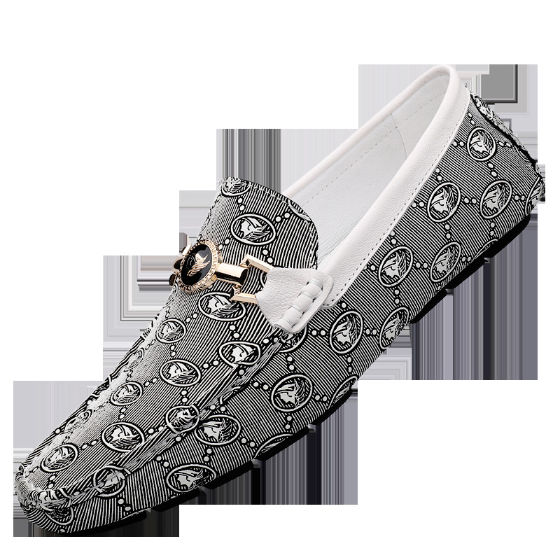 Vīriešu slip-on ikdienas apavi no augšējā slāņa liellopu ādas, gumijas zole, apaļš purngals, elpojoši un pretnoplīšanas īpašības, rudens sezonai