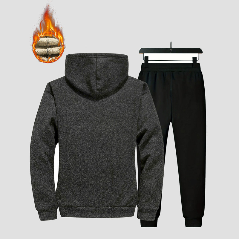 Vīriešu kapucēta jaka ar flīsu oderi, vienkrāsaina, poliester audums, oderes poliesteris, polo apkakle, garas piedurknes, ziemas stilā