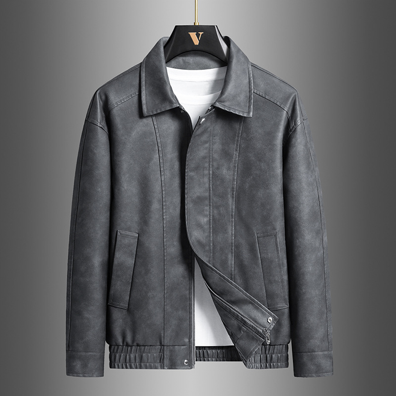 Vīriešu jaka ar kapuci un reveru apkakli, brīvs griezums, plāna auduma, 90% poliesters