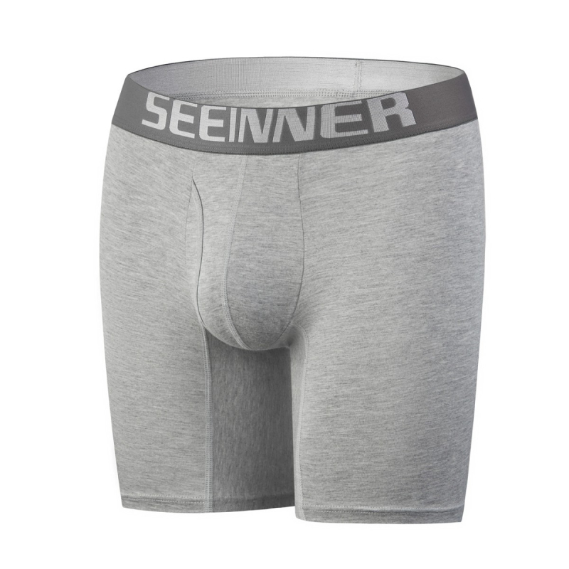 Vīriešu garās bokseršorti no viskozes, elpojošas, vidējā josta, vienkrāsainas, krots daļa no Spandexa