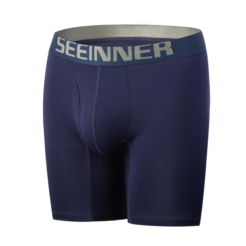 Vīriešu garās bokseršorti no viskozes, elpojošas, vidējā josta, vienkrāsainas, krots daļa no Spandexa