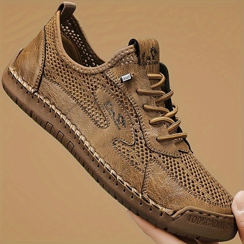 Vīriešu elpojošas nubuk ādas sporta kurpes ar gumijas zoli, apaļa purngala, visām sezonām, piemērotas dažādiem pasākumiem