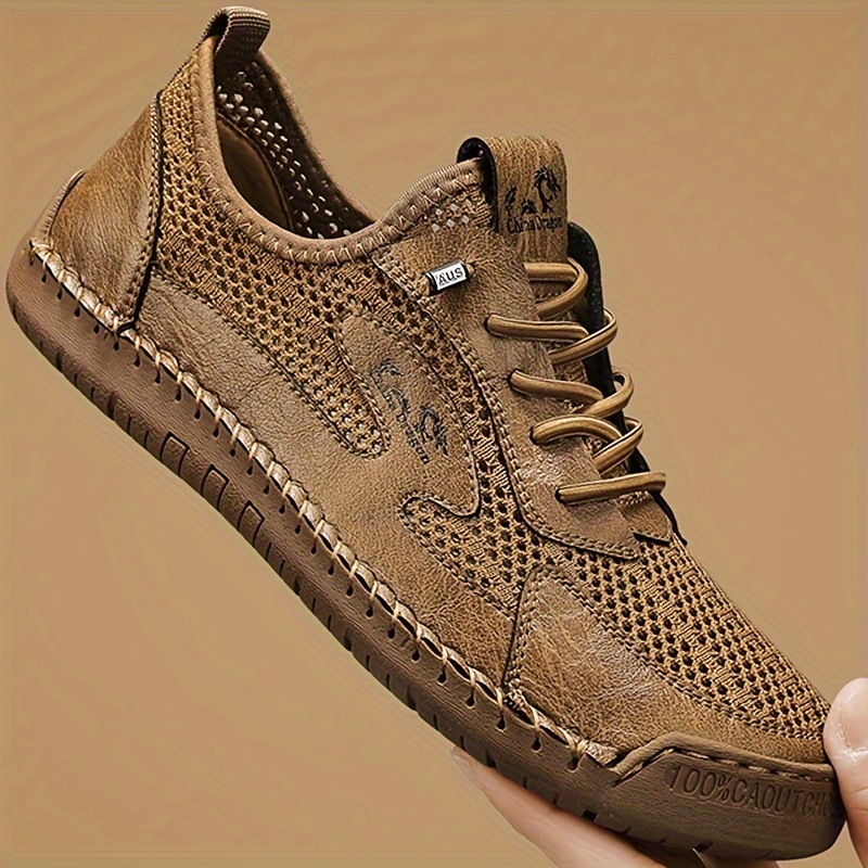 Vīriešu elpojošas nubuk ādas sporta kurpes ar gumijas zoli, apaļa purngala, visām sezonām, piemērotas dažādiem pasākumiem