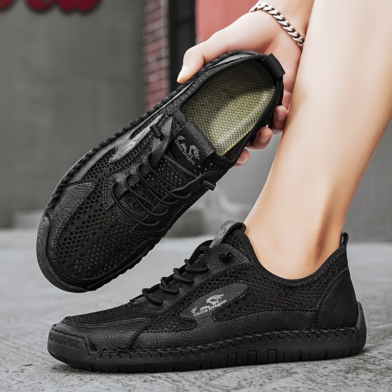 Vīriešu elpojošas nubuk ādas sporta kurpes ar gumijas zoli, apaļa purngala, visām sezonām, piemērotas dažādiem pasākumiem