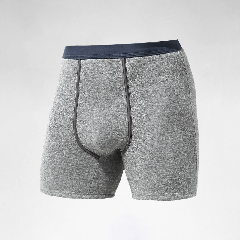 Pánske teplé boxerky s fleecovou podšívkou, pletené tkaniny, bezšvové, stredný pás, polyesterová tkanina