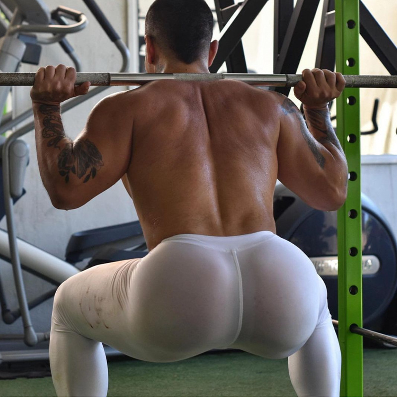 Vīriešu bikšu šorti no neilona ar spandeksa iekšējo oderi, zema josta, elpojoši, sēžamvietas pacelšana