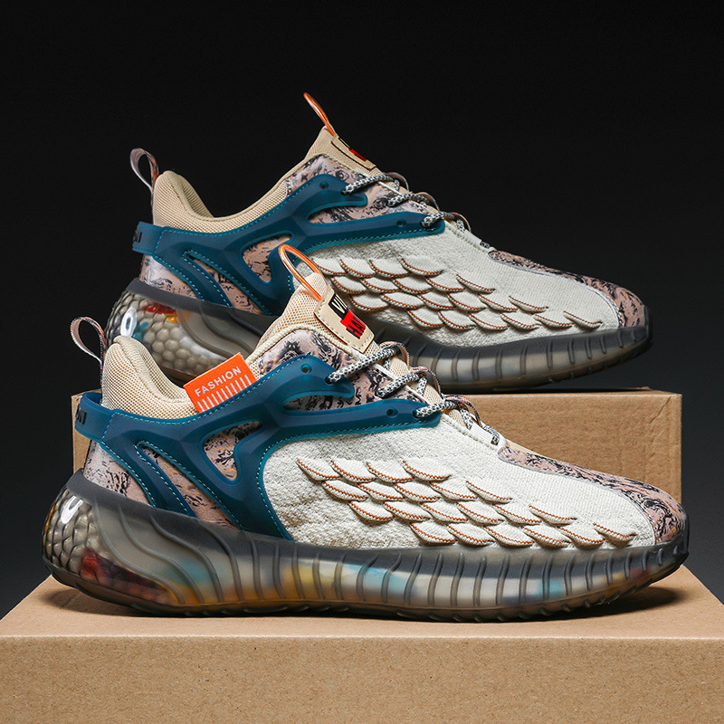 Vīriešu sportiskas ikdienas elpojošas kurpes ar tīkla augšdaļu — augšdaļa no tīkla, PU iekšējā zolīte, pretslīdējoša gumijas zole, zems papēdis 1–3 cm, šņorēšana