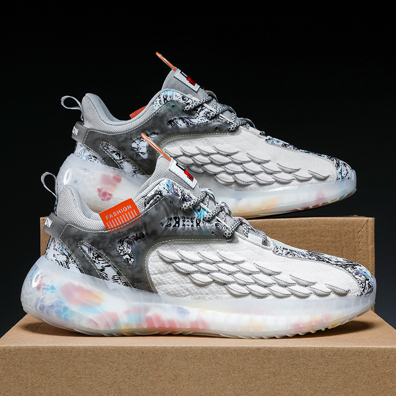 Vīriešu sportiskas ikdienas elpojošas kurpes ar tīkla augšdaļu — augšdaļa no tīkla, PU iekšējā zolīte, pretslīdējoša gumijas zole, zems papēdis 1–3 cm, šņorēšana