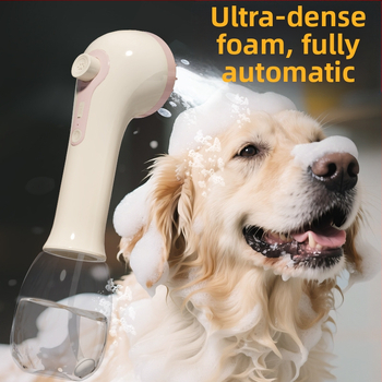 Portatīvā rokas elektriskā dušas suka suņiem un kaķiem ar burbulīšiem – noņem vaļīgo apmatojumu, ABS materiāls