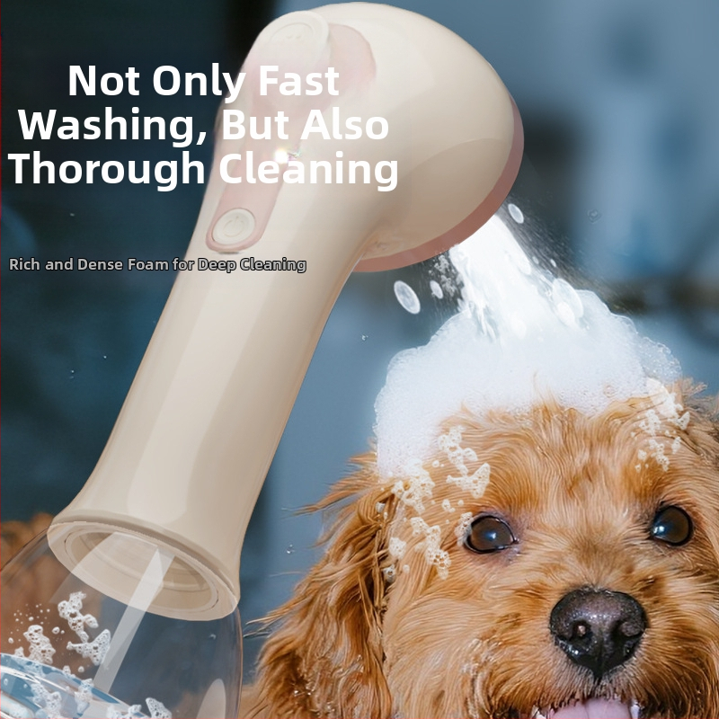 Преносима ръчна електрическа четка за къпане с балончета за домашни любимци – за кучета и котки, премахва свободна козина, ABS