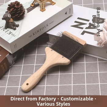 Qitao bambukinės gyvūnų šukos – dviejų pusių adatinė šukos ilgaplaukiams šunims ir katėms