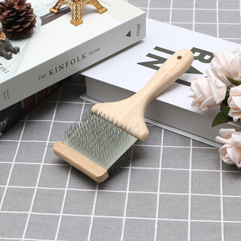 Qitao bambukinės gyvūnų šukos – dviejų pusių adatinė šukos ilgaplaukiams šunims ir katėms