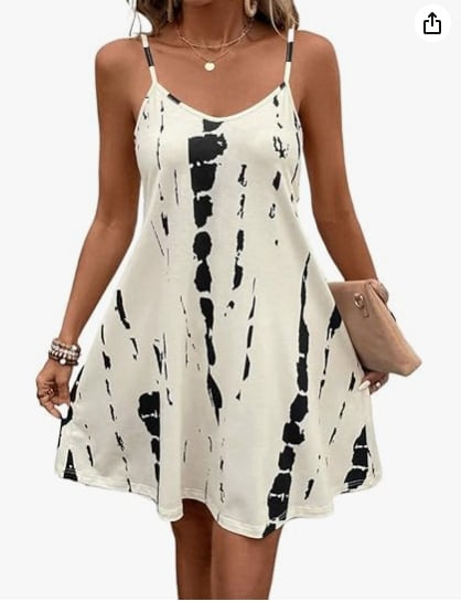 A līnijas kleita, vidējā garuma, 3D print, U kakla izgriezums, poliesters 70–80%