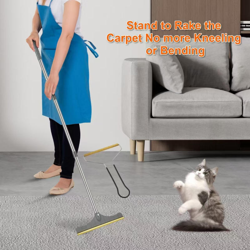 Dzīvnieku matu noņemšanas rīks paklājiem — mačām un suņiem, nerūsējošais tērauds