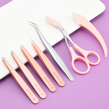 Pārnēsājams uzacu kopšanas komplekts: uzacu klips, uzacu griezējs, uzacu šķēres – nerūsējošais tērauds