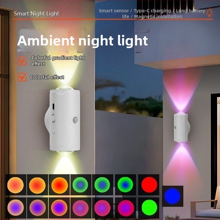 Judėjimo jutiklio apšvietimas su įmontuota baterija, sieninis montavimas, nėra išmanus