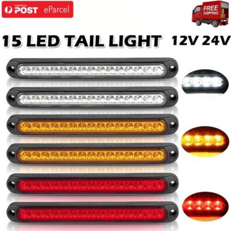 15LED magas pozíciójú féklámpa, 15LED teherautó hátsó lámpa, 15LED utánfutó hátsó lámpa (Márka: sain, Modell: SRK, Feszültség: 12-24V, Áram: 0.06A, Anyag: PC)