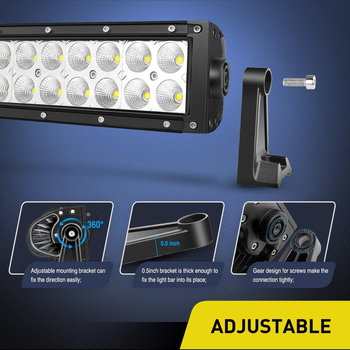Zakrivljeni LED traka za automobil - LED izvor, aluminijsko kućište, 180W, 12V, model 180W-B2