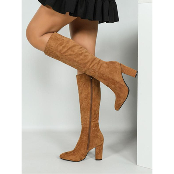 Moteriški satino Chelsea batų virš kelio (medžiaga: satinas; aukštis: virš kelio; stilius: Chelsea)