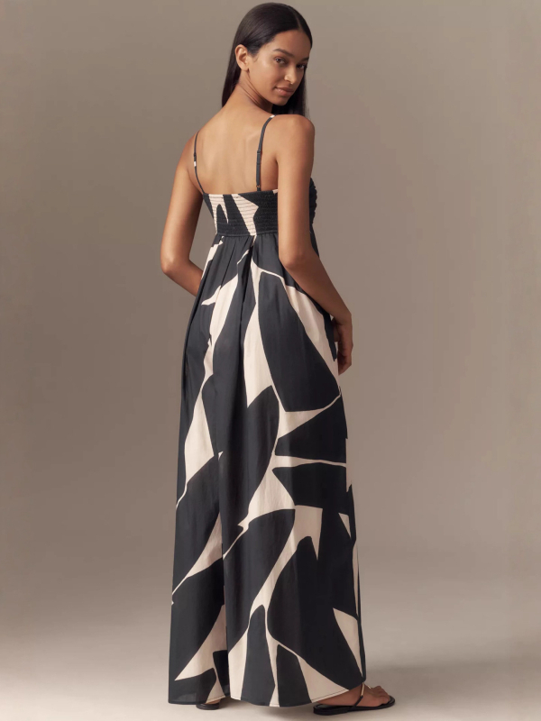 Ολόσωμο jumpsuit από πολυεστέρα, χωρίς μανίκια, ψηλή μέση, φαρδιά παντελόνια, γαλλικό στυλ