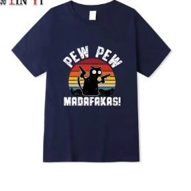 Vyriski marškinėliai su 3D karikatūros spauda, kvėpuojantis poliesteris 91–95%, trumpomis rankovėmis, apvalus kaklas, lengvas