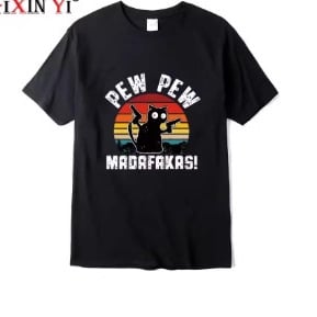 Vyriski marškinėliai su 3D karikatūros spauda, kvėpuojantis poliesteris 91–95%, trumpomis rankovėmis, apvalus kaklas, lengvas