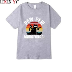 Vyriski marškinėliai su 3D karikatūros spauda, kvėpuojantis poliesteris 91–95%, trumpomis rankovėmis, apvalus kaklas, lengvas