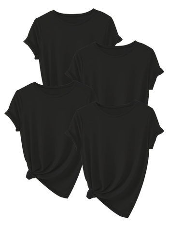 Poliestera T-krekls sievietēm, brīvs piegriezums, īsas piedurknes, apaļš kakla izgriezums, drukāts motīvs