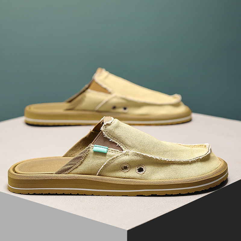 Vīriešu Slip-On auduma kurpes – elpojošas, vieglas, neslīdošas, zemā augšdaļa, EVA zole