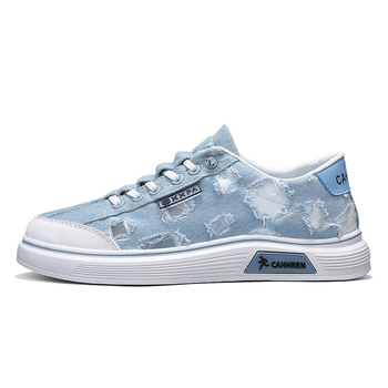 Muške tenisice od platna, casual stil, s vezivanjem, niski kroj, okrugli vrh prsta