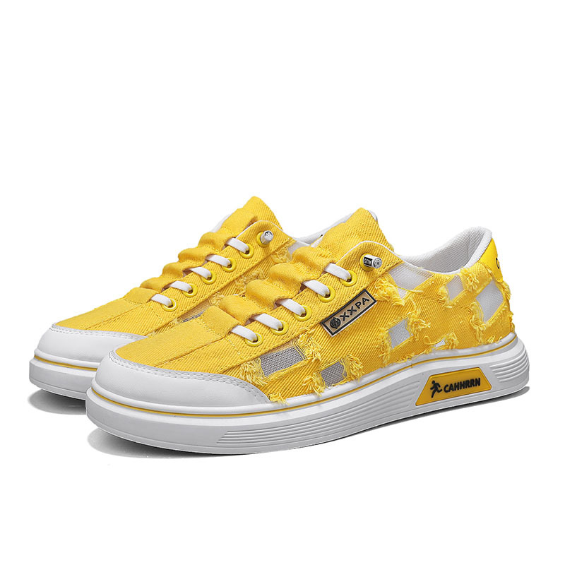 Muške tenisice od platna, casual stil, s vezivanjem, niski kroj, okrugli vrh prsta