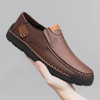 Ανδρικά slip-on loafers από PU δέρμα, σόλα καουτσούκ, ελαφριά, αντιολισθητικά, επαγγελματικά παπούτσια οδήγησης