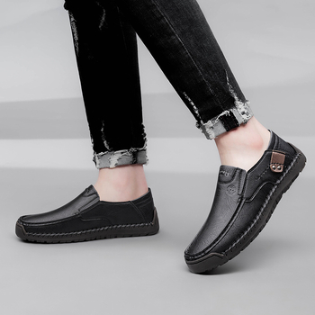 Ανδρικά slip-on loafers από PU δέρμα, σόλα καουτσούκ, ελαφριά, αντιολισθητικά, επαγγελματικά παπούτσια οδήγησης